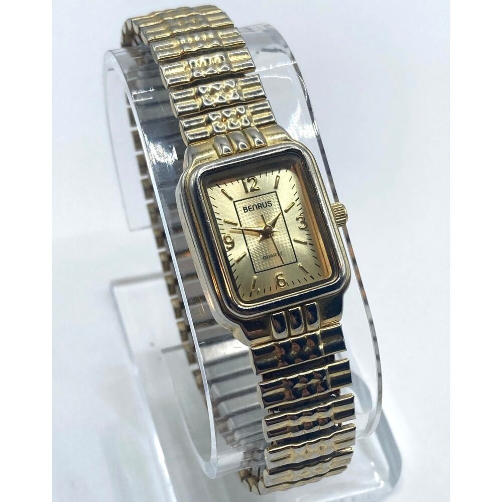 VTG Benrus Quartz Women's Dress Watch 20mm - New Battery - Expandable Band